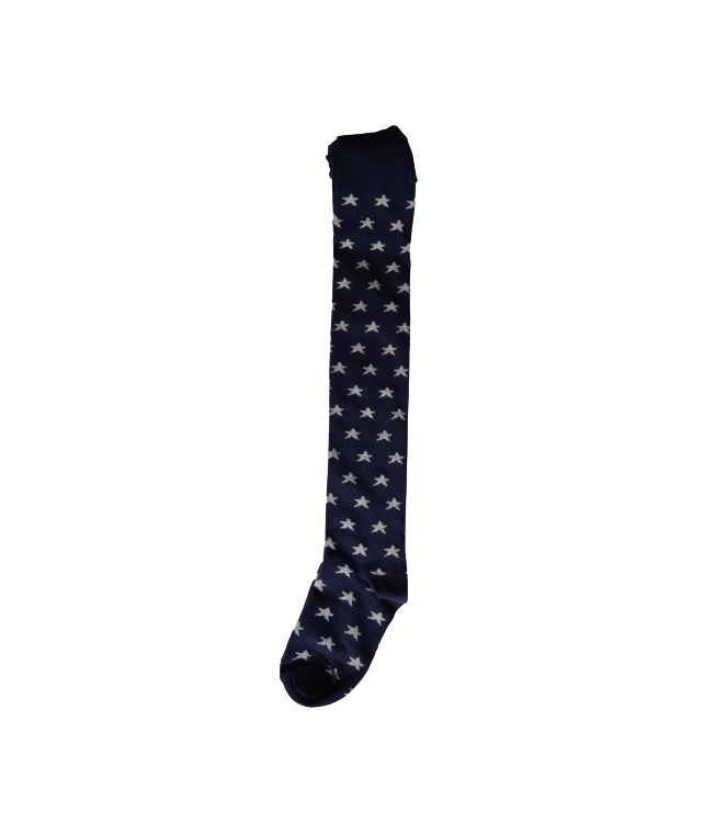 MEWE CHILDREN'S COTTON TIGHTS / BLUE WITH STARS & GRAY