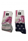 MEWE CHILDREN'S COTTON TIGHTS / BLUE WITH STARS & GRAY