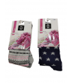 MEWE CHILDREN'S COTTON TIGHTS / BLUE WITH STARS & GRAY