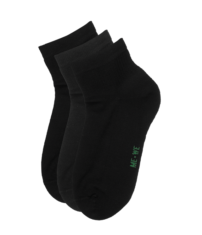 MEWE WOMEN'S COTTON SOCKS 3 PCS DIFFERENT COLORS