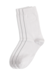 MEWE WOMEN'S COTTON SOCKS 3PCS/WHITE