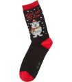 MEWE WOMEN'S CHRISTMAS COTTON SOCKS/RED-BLACK-BLUE