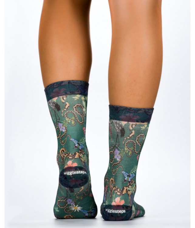 WIGGLESTEPS WOMEN'S SOCKS- ETRO JUNGLE GREEN