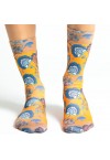 WIGGLESTEPS MENS SOCKS- ORANGE PAISLEY