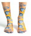 WIGGLESTEPS MENS SOCKS- ORANGE PAISLEY