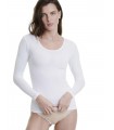 WALK WOMENS SHIRT w/LONG SLEEVE LOW NECK LINE BAMBOO
