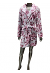 INTRIGA WOMENS FLEECE ROBE-FLORAL