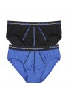 SLOGGI MENS SLIP START MIDI - 2 PCS - BLACK/ ROYAL