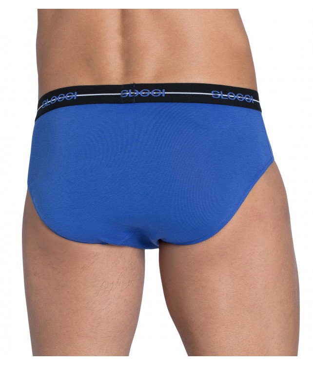 SLOGGI MENS SLIP START MIDI - 2 PCS - BLACK/ ROYAL