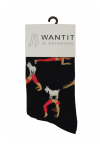 EKMEN PATTERNED COTTON SOCKS FOR WOMEN