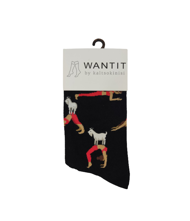 EKMEN PATTERNED COTTON SOCKS FOR WOMEN
