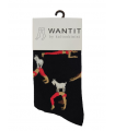 EKMEN PATTERNED COTTON SOCKS FOR WOMEN