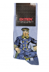 EKMEN PATTERNED COTTON SOCKS FOR MEN