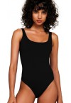 BLU4U  WOMENS ATHLETIC ONE PIECE SWIMWEAR-BLACK