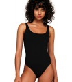 BLU4U  WOMENS ATHLETIC ONE PIECE SWIMWEAR-BLACK