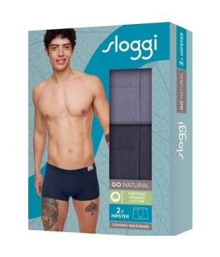 SLOGGI GO NATURAL 2x HIPSTER BOXER