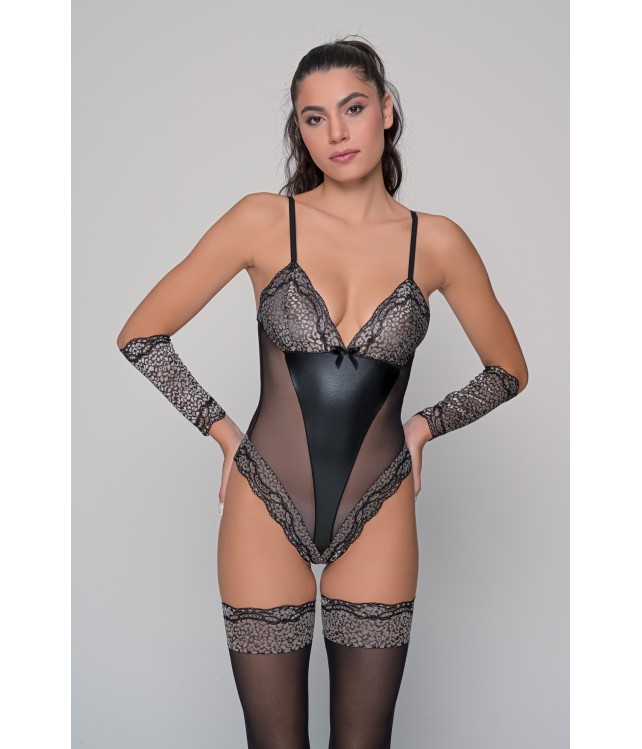 MILENA PARIS SEXY WOMEN'S LEATHER - BLACK