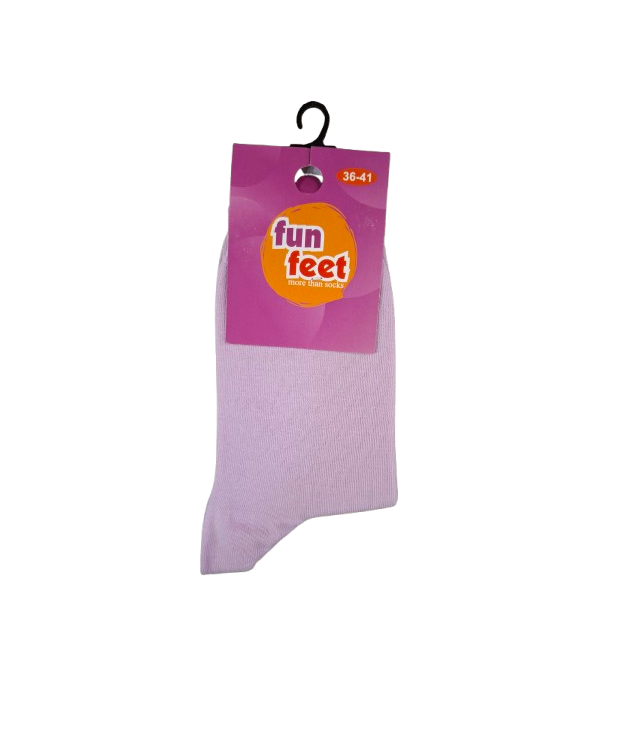 WOMEN'S SOLID COTTON SOCKS