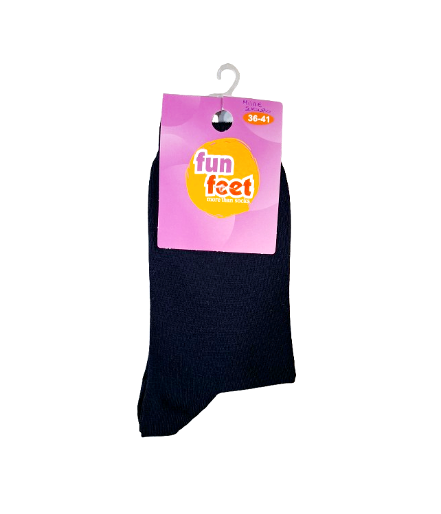 WOMEN'S SOLID COTTON SOCKS