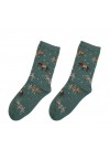 EKMEN PATTERNED COTTON SOCKS FOR WOMEN
