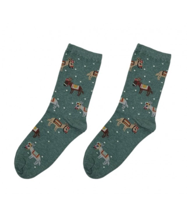 EKMEN PATTERNED COTTON SOCKS FOR WOMEN