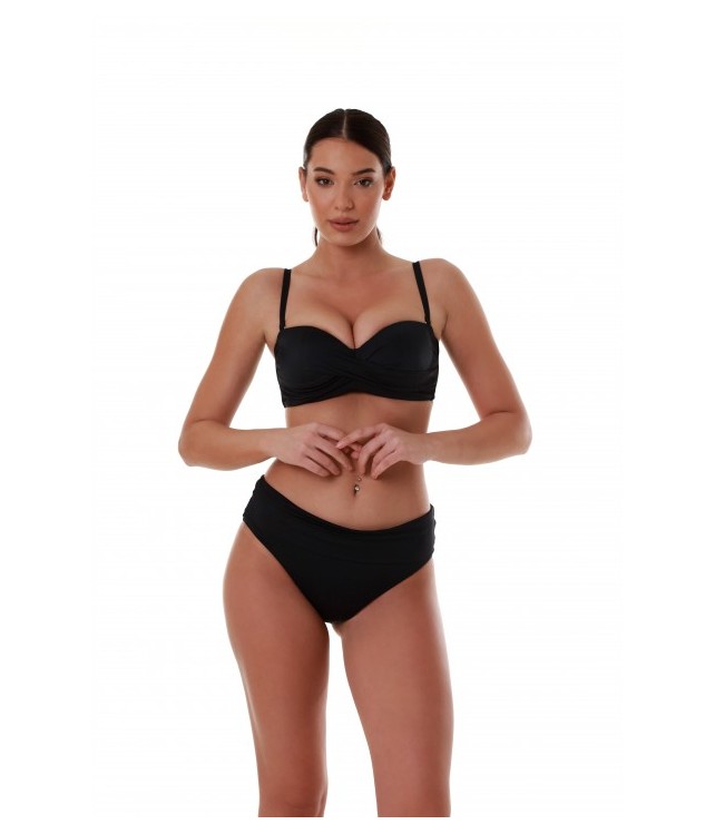 BLUEPOINT BIKINI TOP STRAPLESS CUP D- BLACK