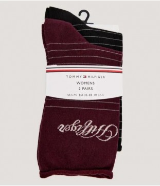 TOMMY HILFIGER COTTON HIGH SOCKS SET OF 2 PCS