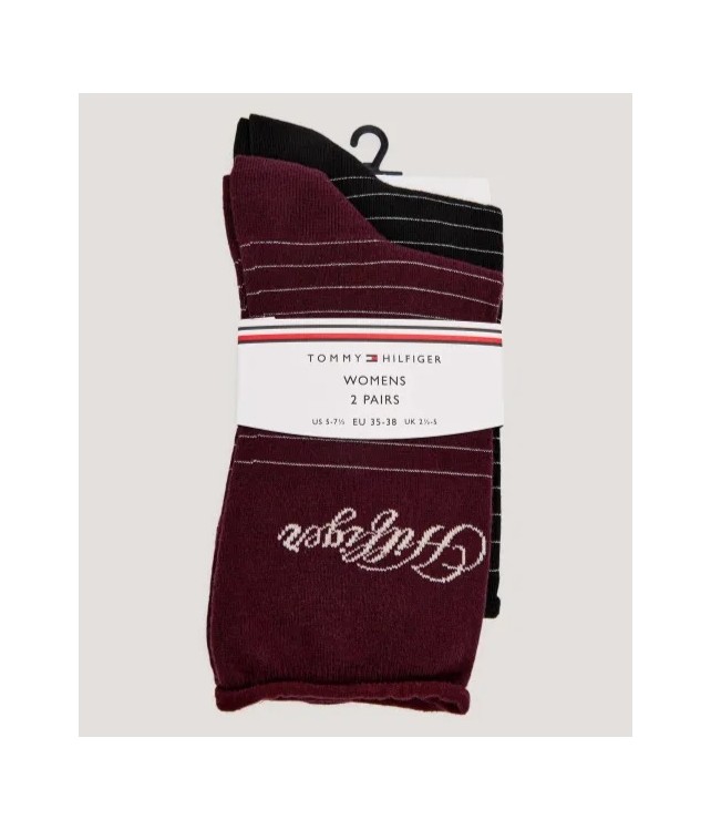 TOMMY HILFIGER COTTON HIGH SOCKS SET OF 2 PCS