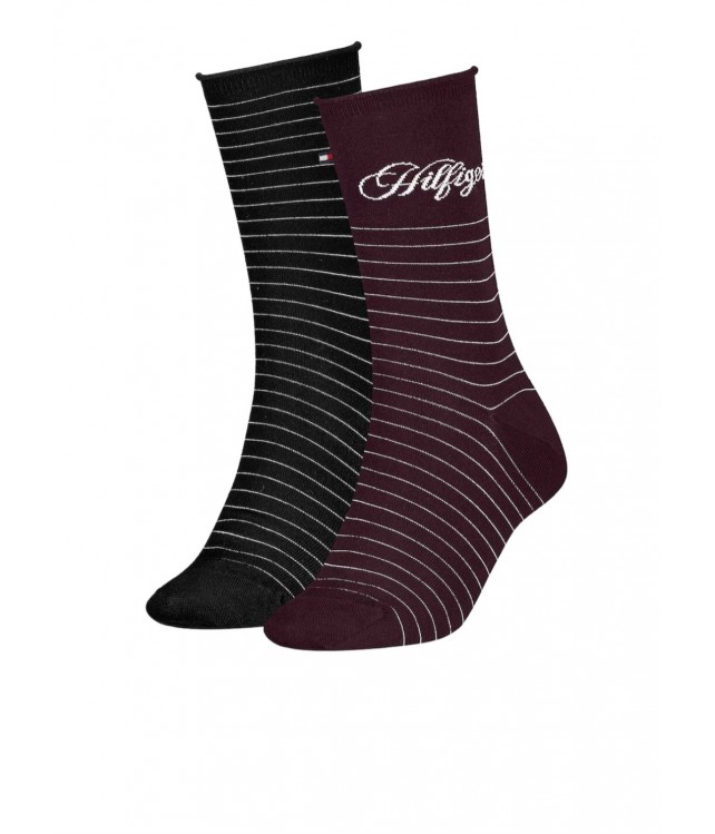 TOMMY HILFIGER COTTON HIGH SOCKS SET OF 2 PCS