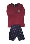 MELINA WOMENS COTTON PYJAMAS/ BORDEAUX
