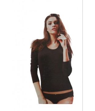 MIORRE WOMENS UNDERSHIRT w/ LONG SLEEVES - BLACK