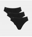 SLOGGI WOMENS  24/7 COTTON TAI - 3 PCS-  BLACK