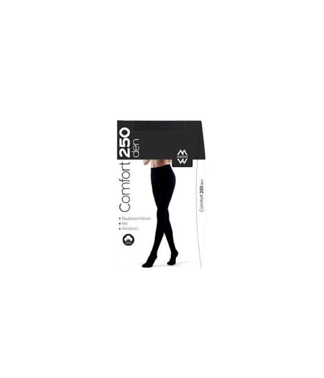 MEWE TIGHTS COMFORT 250 DEN COTTON- BLACK