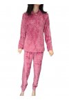 WOMEN'S FLEECE PAJAMAS / PINK- PUCE-RAF