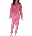 WOMEN'S FLEECE PAJAMAS / PINK- PUCE-RAF