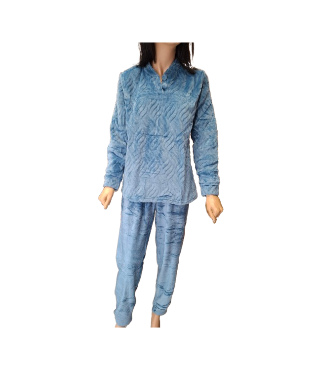 WOMEN'S FLEECE PAJAMAS / PINK- PUCE-RAF