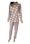 WOMEN'S COTTON PAJAMAS COOL / RED WINE- BLUE-ELAPHANT