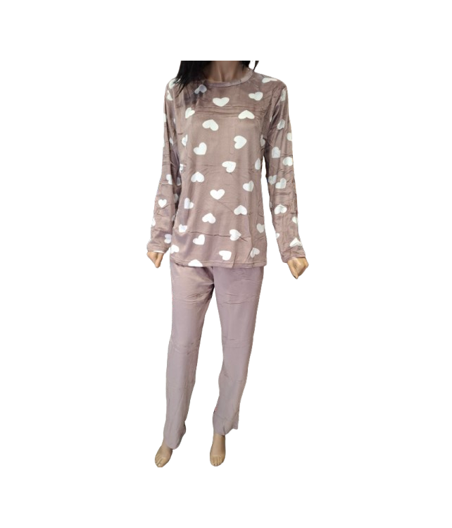WOMEN'S COTTON PAJAMAS COOL / RED WINE- BLUE-ELAPHANT