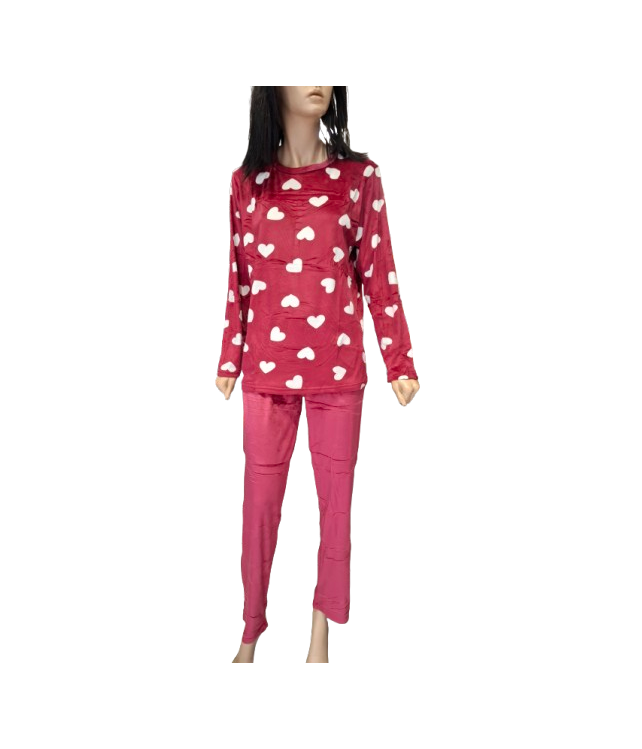 WOMEN'S COTTON PAJAMAS COOL / RED WINE- BLUE-ELAPHANT