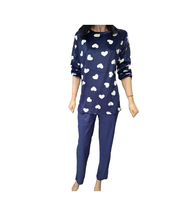 WOMEN'S COTTON PAJAMAS COOL / RED WINE- BLUE-ELAPHANT