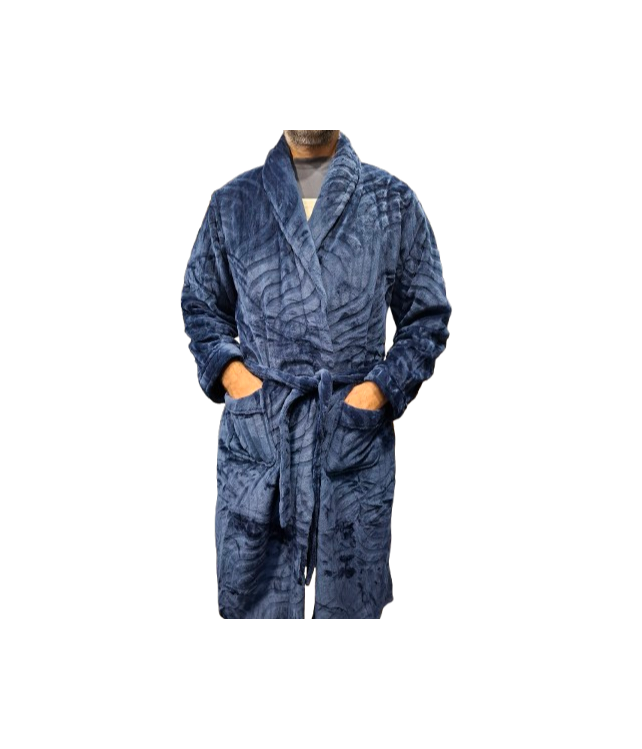 ΜΑΝ FLEECE ROBΕ/ RED WINE-BLUE