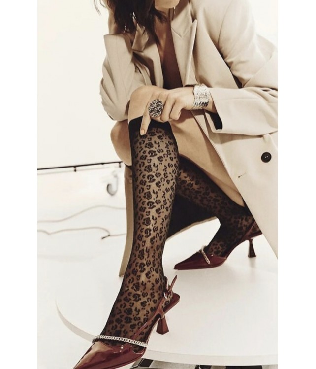 GABRIELLA ANIMAL PRINT ΜΕΧΡΙ ΤΟ ΓΟΝΑΤΟ /ΜΑΥΡΟ