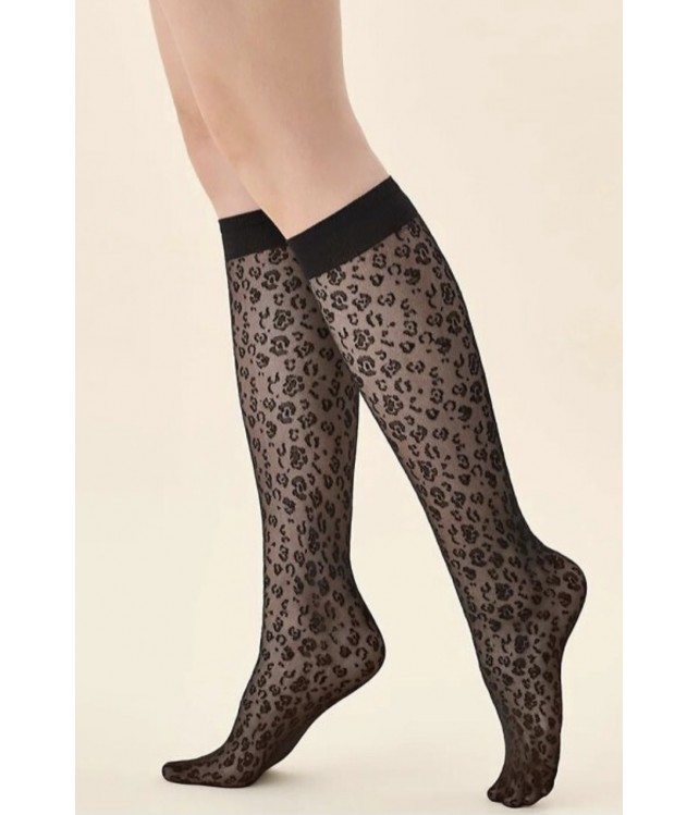 GABRIELLA ANIMAL PRINT ΜΕΧΡΙ ΤΟ ΓΟΝΑΤΟ /ΜΑΥΡΟ