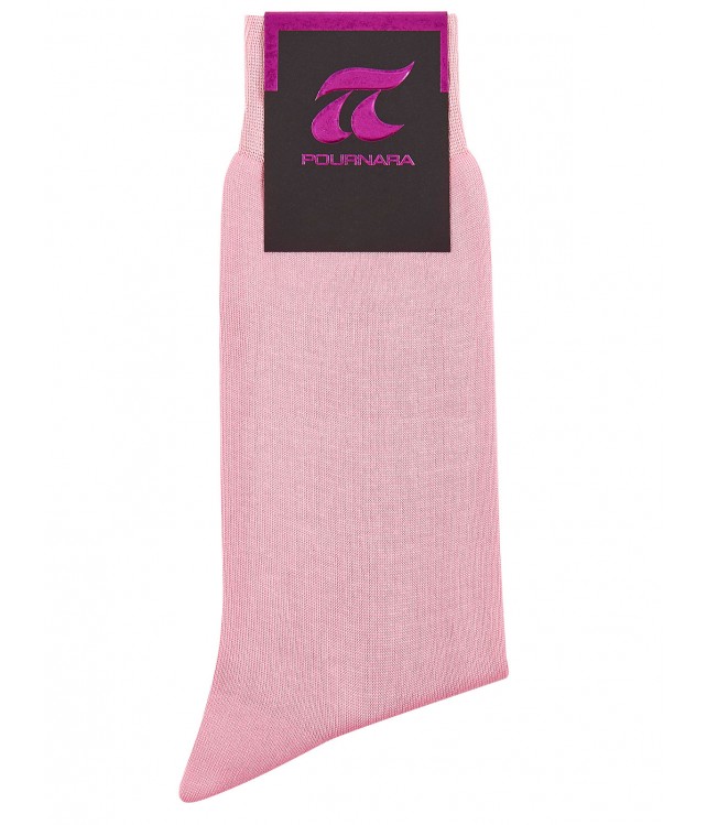 POURNARA MEN'S COTTON SOCKS, SOLID WITH COLORS