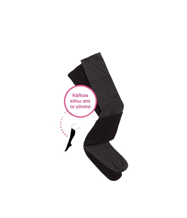 MEWE WOMENS COTTON SOCKS 3/4 MID CALF  2 PAIRS/ BLACK