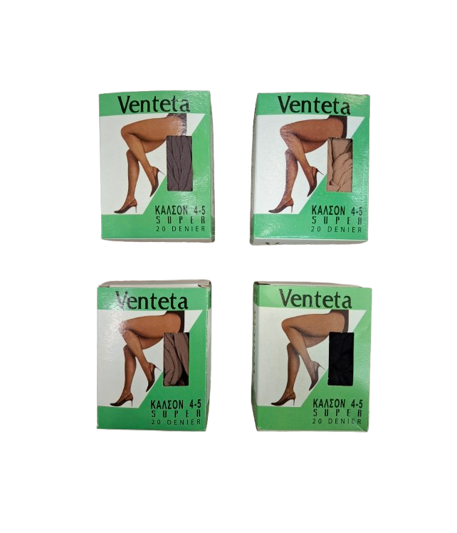 VENTETA OVERSIZED TIGHTS /BLACK-PEPPER-CARAMEL-TAN