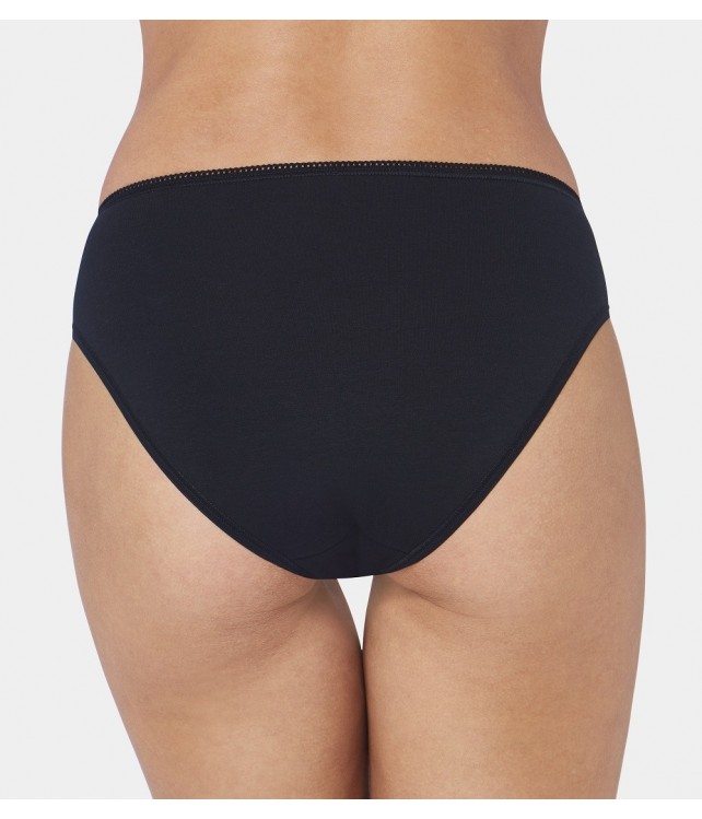 SLOGGI WOMENS  24/7 COTTON TAI - 3 PCS-  BLACK