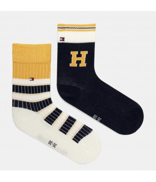 TOMMY HILFIGER ΠΑΙΔΙΚΕΣ ΚΑΛΤΣΕΣ/ 2ΤΕΜ. ΜΠΛΕ-ΕΚΡΟΥ