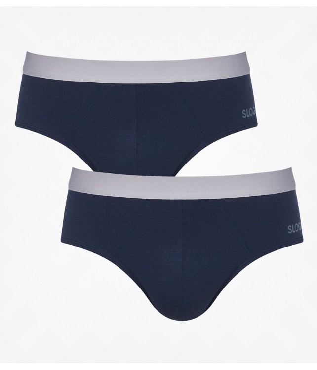 SLOGGI GO  ABC MENS MIDI SLIP - 2 PCS. - BLUE