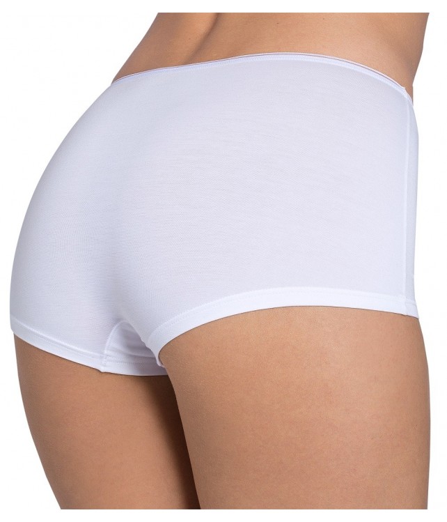 SLOGGI WOMENS BOXER FEEL SENSATIONAL SHORT -WHITE